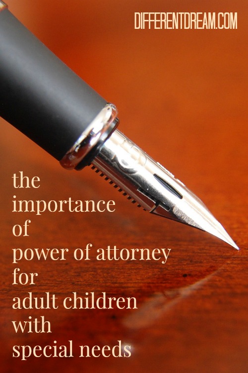 This post explains the importance of obtaining a special needs power of attorney and medical authorization for adult children with medical special needs.