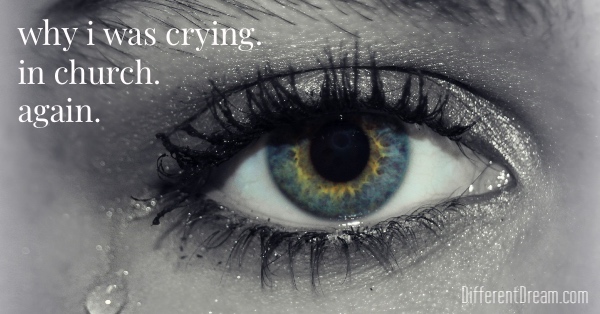 I can frequently be found crying when God gives what I need and not what I want. Like when God used something I didn't want to reveal His gospel with power.