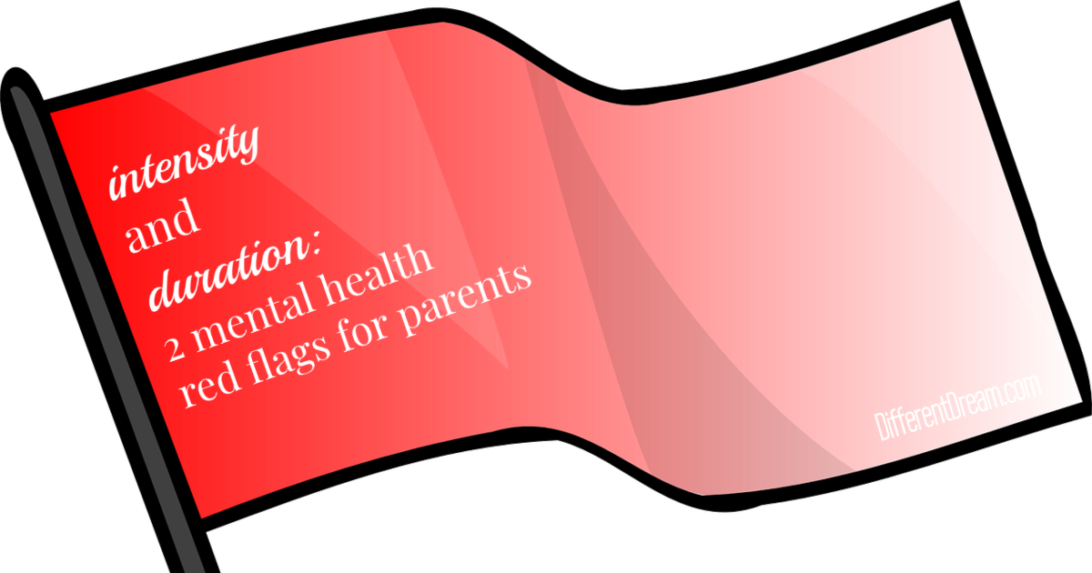 2 mental health red flags for caregiving parents These 2 mental health red flags for caregiving parents can be used to assess whether it's time to seek treatment for either a parent or child.