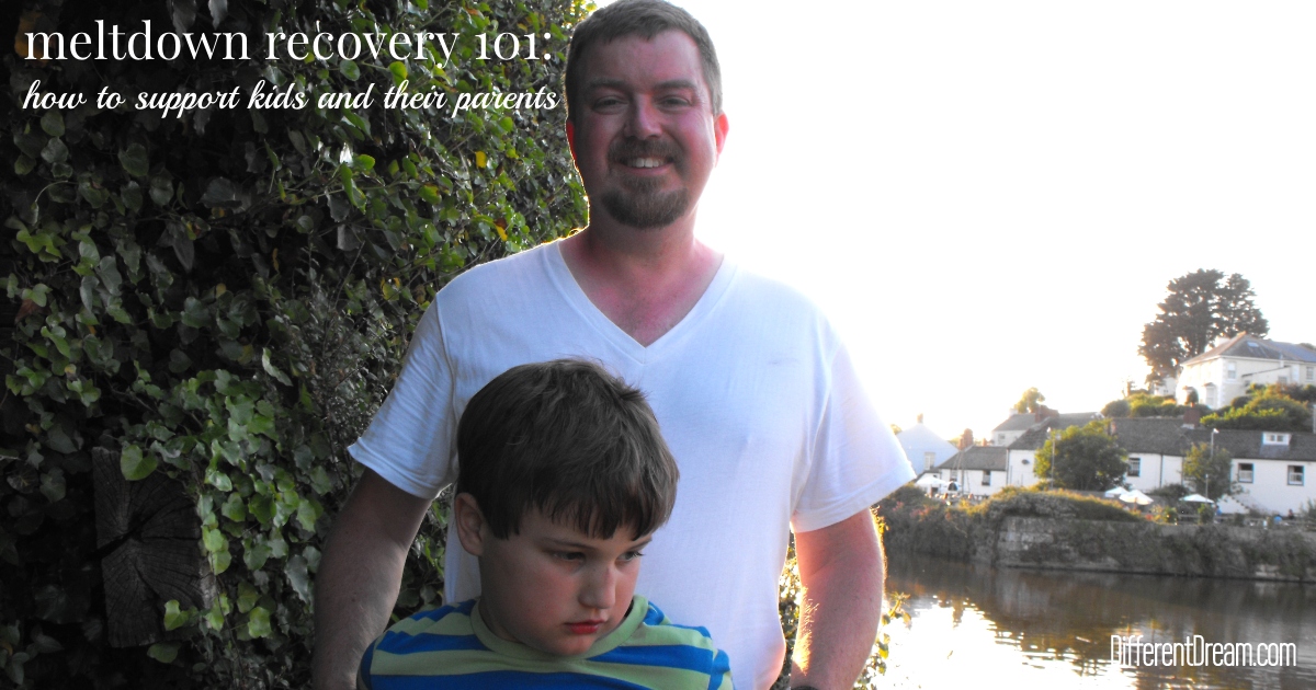 You can begin helping autistic children recover from meltdowns by learning from from one dad's experience as father of a child with autism.